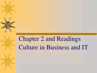 Chapter 2 and Readings Culture in Business and IT