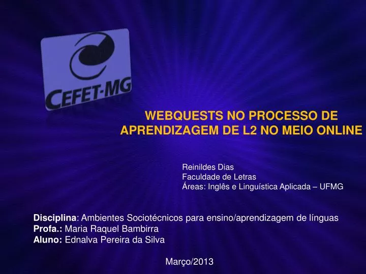 webquests no processo de aprendizagem de l2 no meio online