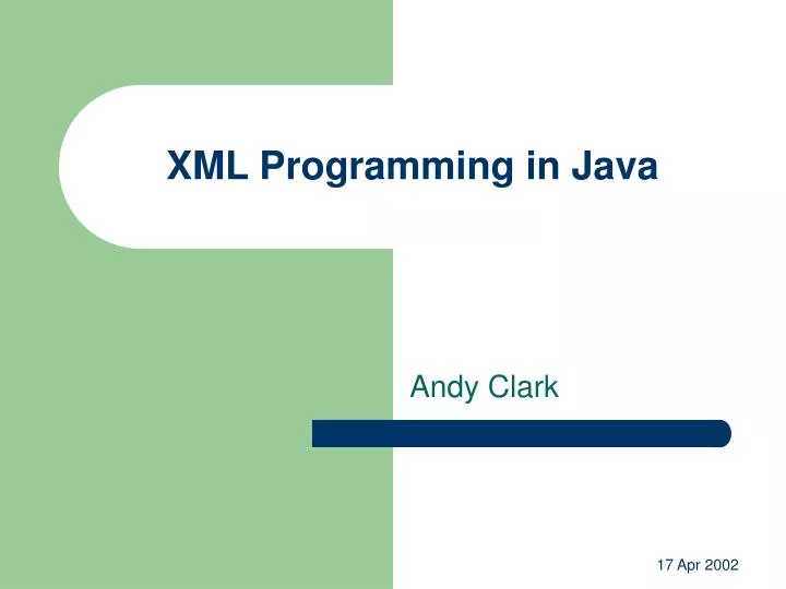 xml programming in java