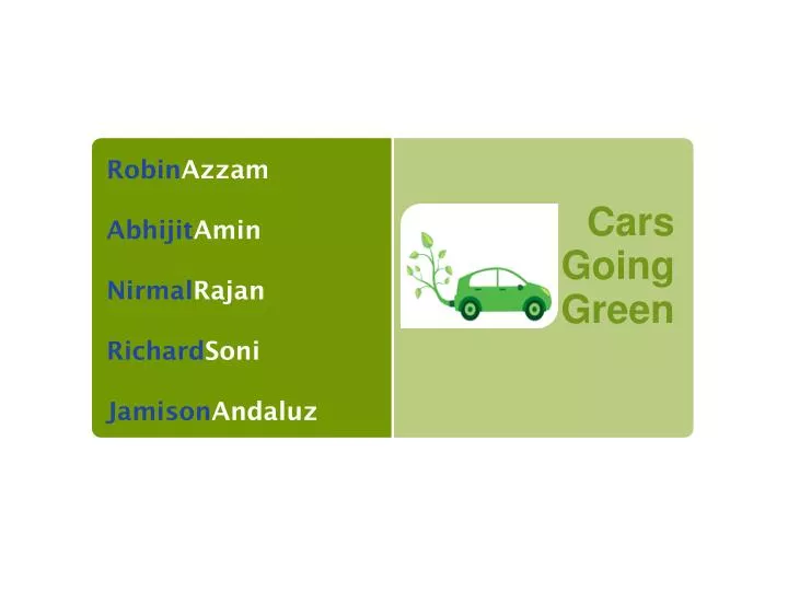 cars going green