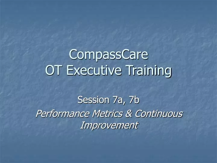 compasscare ot executive training