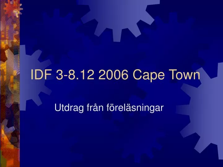 idf 3 8 12 2006 cape town