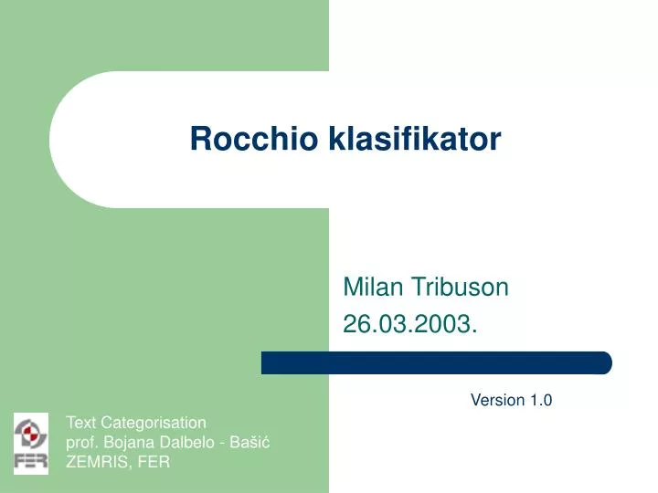 rocchio klasifikator