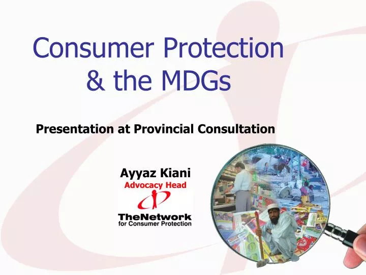 consumer protection the mdgs
