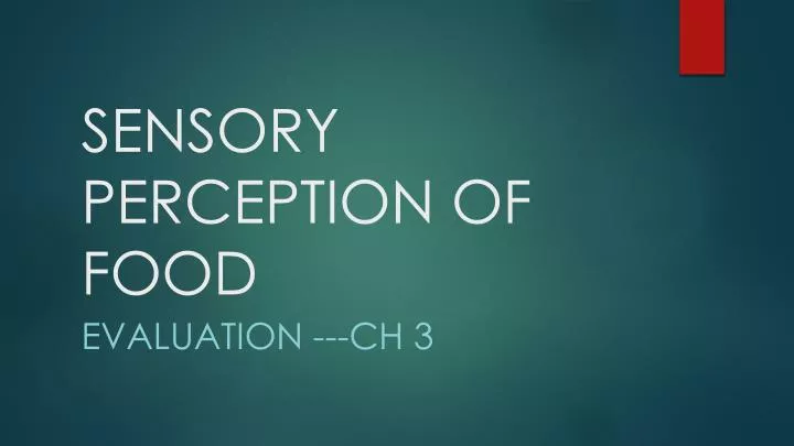 sensory perception of food