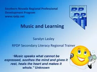 Southern Nevada Regional Professional Development Program rpdp