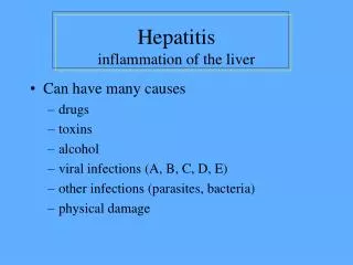 hepatitis inflammation of the liver