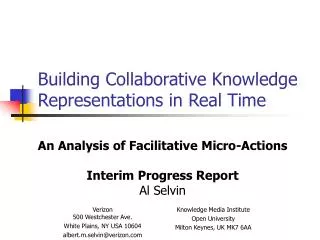 Building Collaborative Knowledge Representations in Real Time