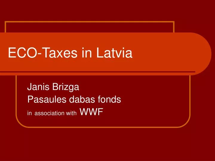 eco taxes in latvia