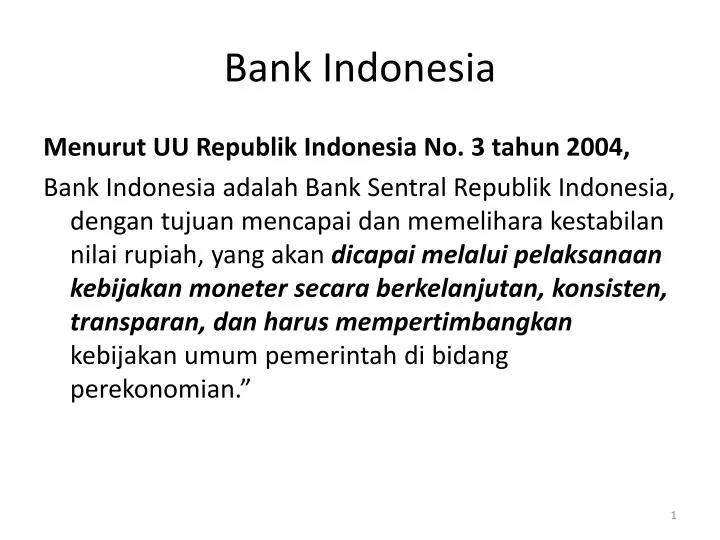 bank indonesia