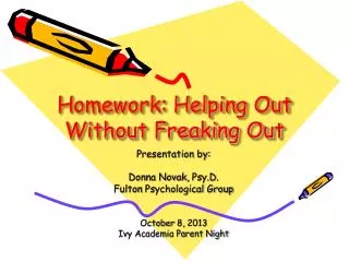 Homework: Helping Out Without Freaking Out