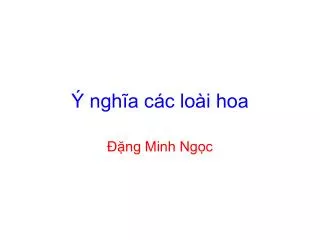 ngh a c c lo i hoa
