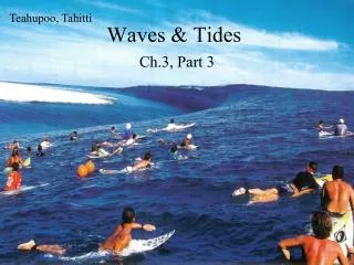 Waves &amp; Tides