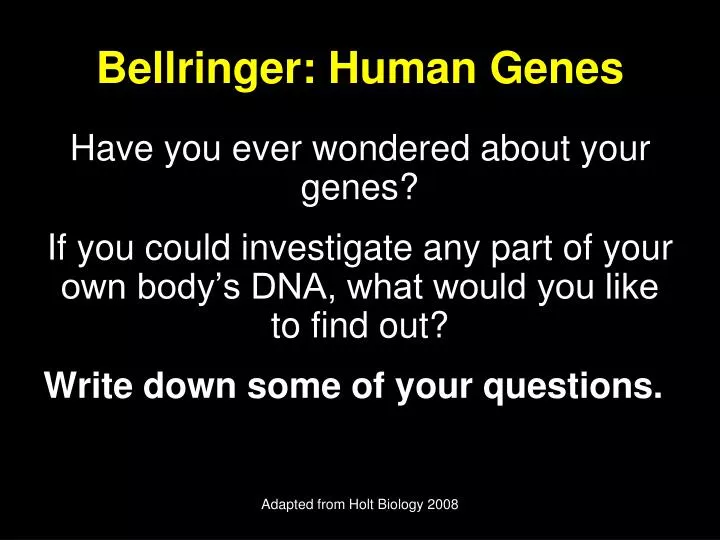 bellringer human genes