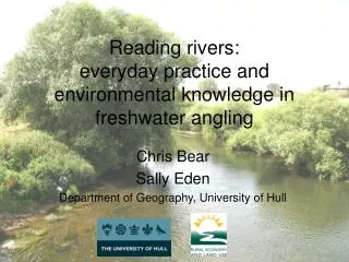 Reading rivers: everyday practice and environmental knowledge in freshwater angling