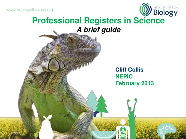 professional registers in science a brief guide