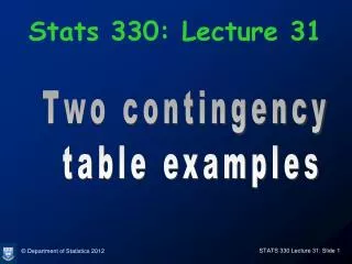 Stats 330: Lecture 31