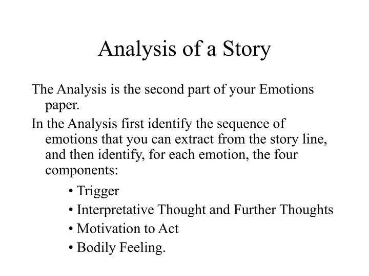 analysis of a story