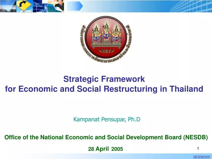 strategic framework for economic and social restructuring in thailand