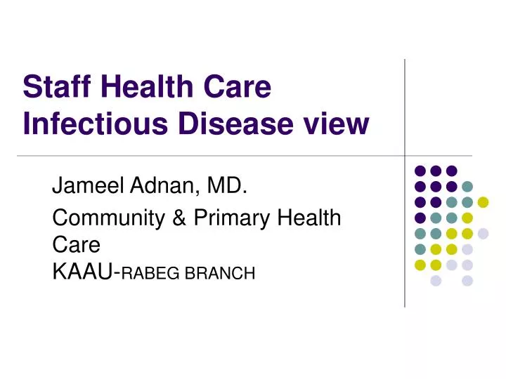 staff health care infectious disease view