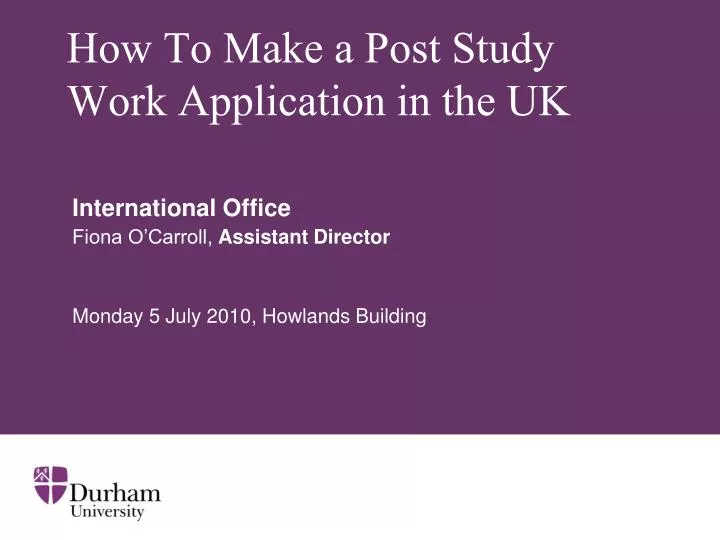 how to make a post study work application in the uk