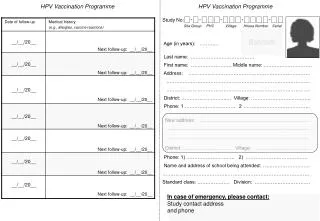 HPV Vaccination Programme