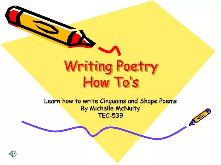 writing poetry how to s