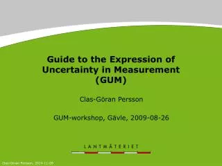 guide to the expression of uncertainty in measurement gum