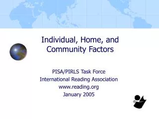 Individual, Home, and Community Factors