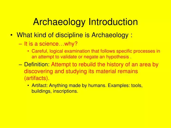 archaeology archaeology introduction