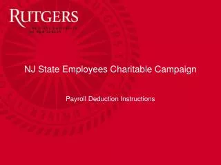 NJ State Employees Charitable Campaign