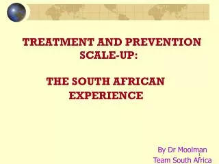 By Dr Moolman Team South Africa