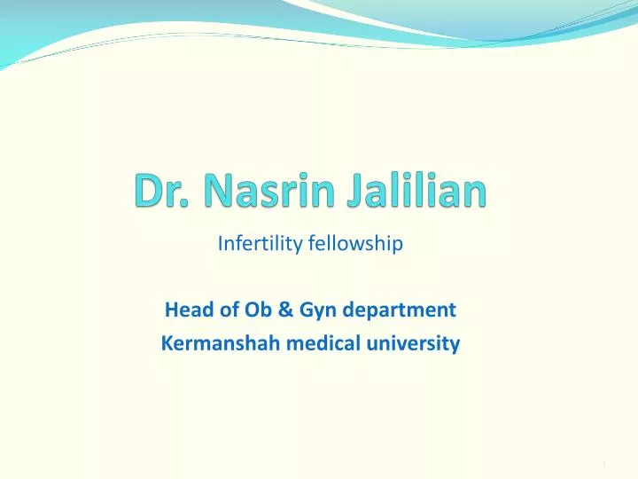 dr nasrin jalilian