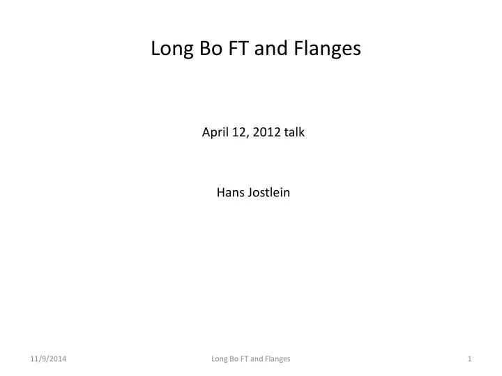 long bo ft and flanges
