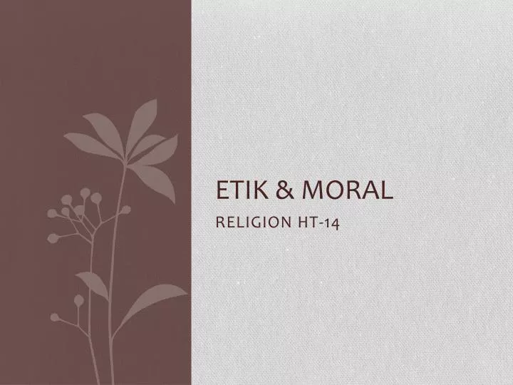 etik moral