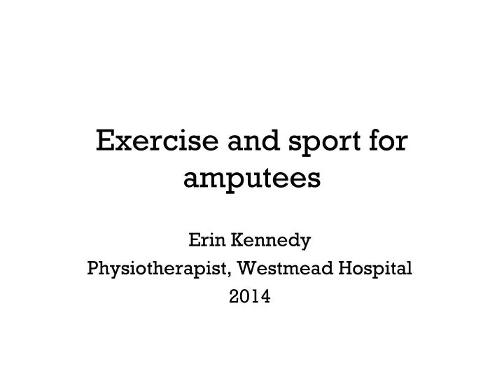 exercise and sport for amputees