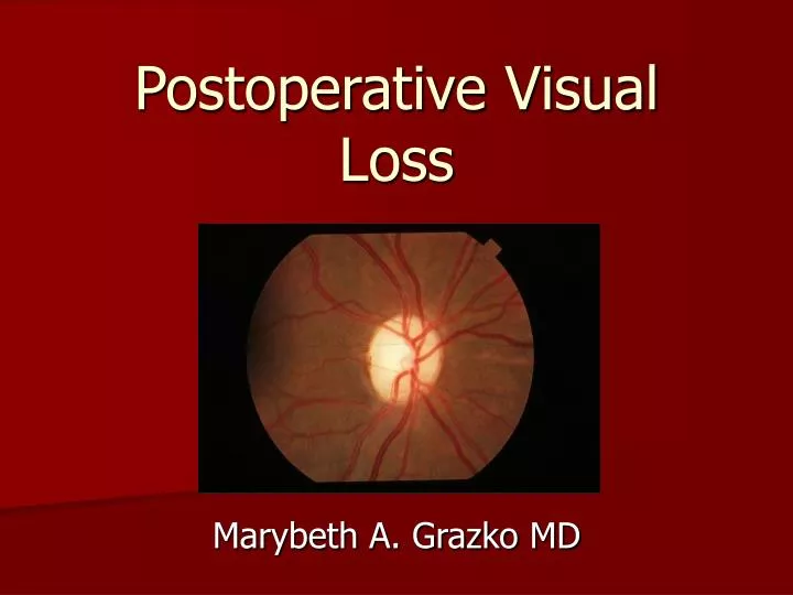 postoperative visual loss