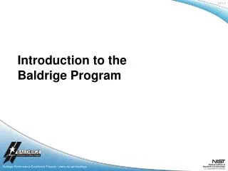 Baldrige Performance Excellence Program | nist/baldrige