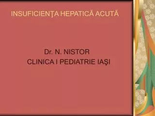 insuficien a hepatic acut