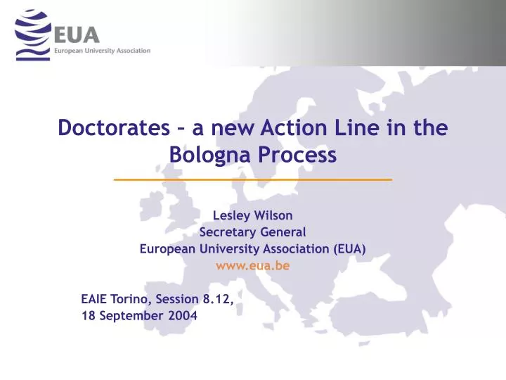 doctorates a new action line in the bologna process