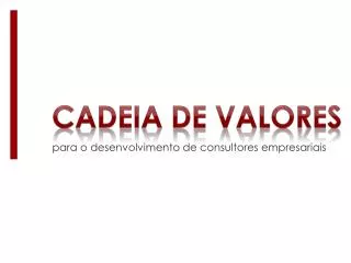 cadeia de valores