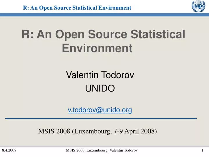 r an open source statistical environment