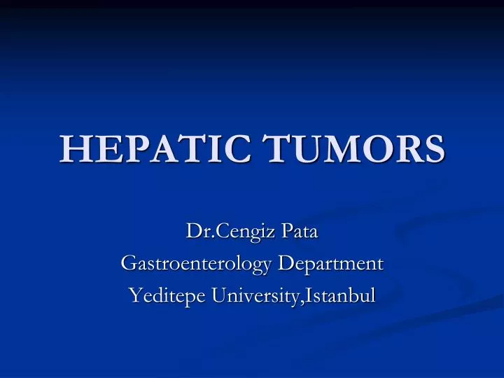 hepatic tumors