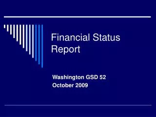 Financial Status Report