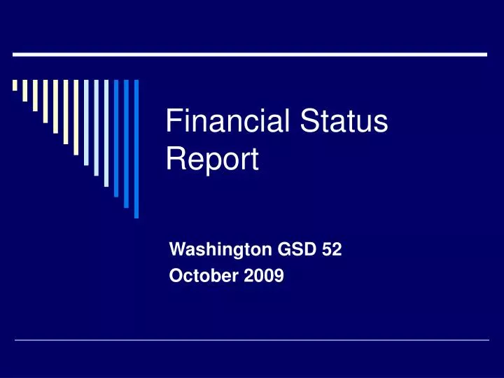 financial status report