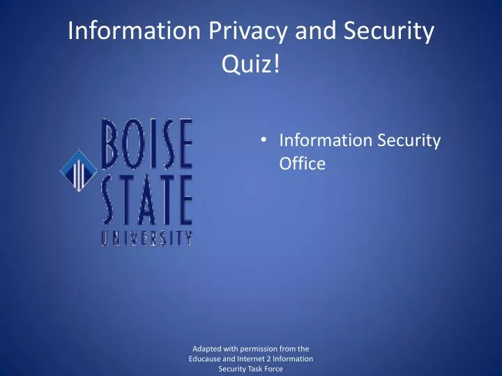 information privacy and security quiz