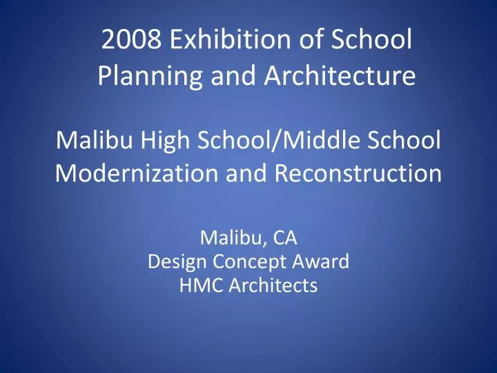 malibu high school middle school modernization and reconstruction