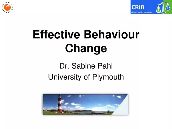 effective behaviour change