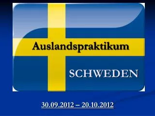 auslandspraktikum schweden