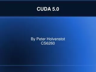 CUDA 5.0